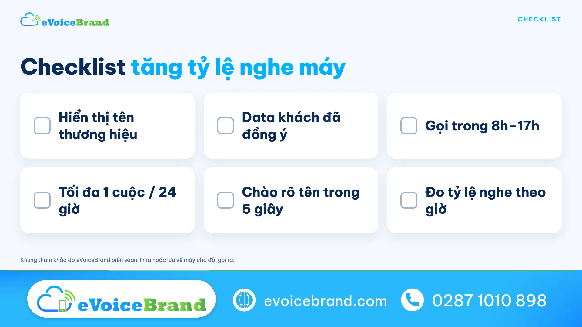 Checklist tăng tỷ lệ nghe máy cho đội gọi ra